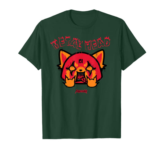 Aggretsuko Rage Metal Head Tee Shirt T-Shirt
