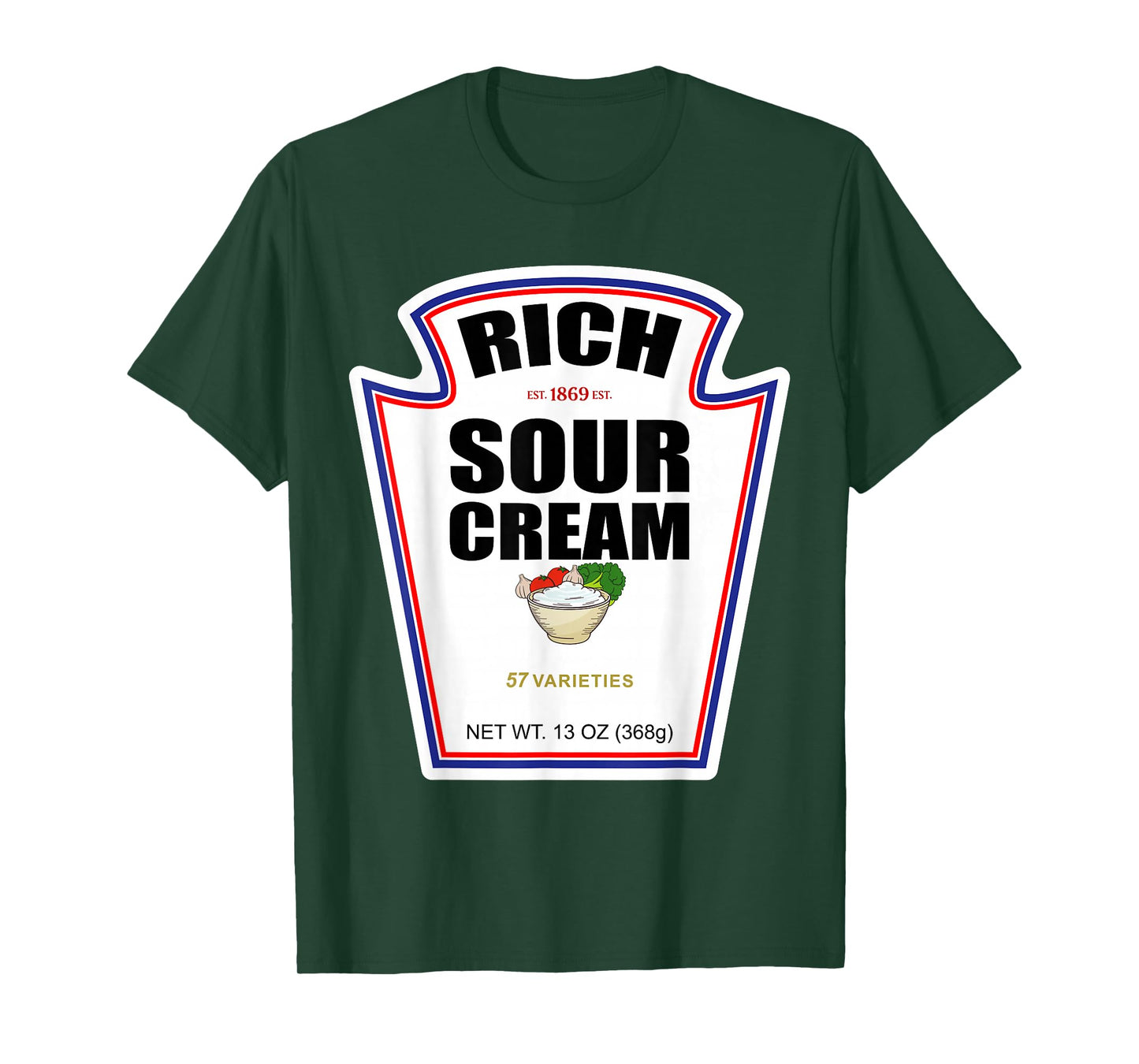 Halloween Matching Costume Rich Sour Cream Bottle Label T-Shirt