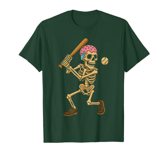 Baseball Lifestyle 101 Apparel Youth Ice Cream Drip Skeleton T-Shirt