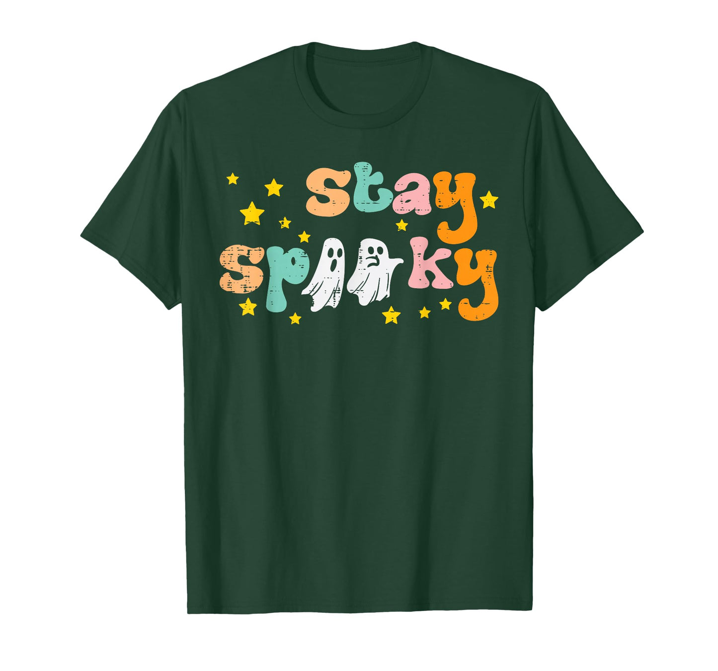 Spooky Ghosts Retro Vintage Halloween Costume Men Women Kids T-Shirt