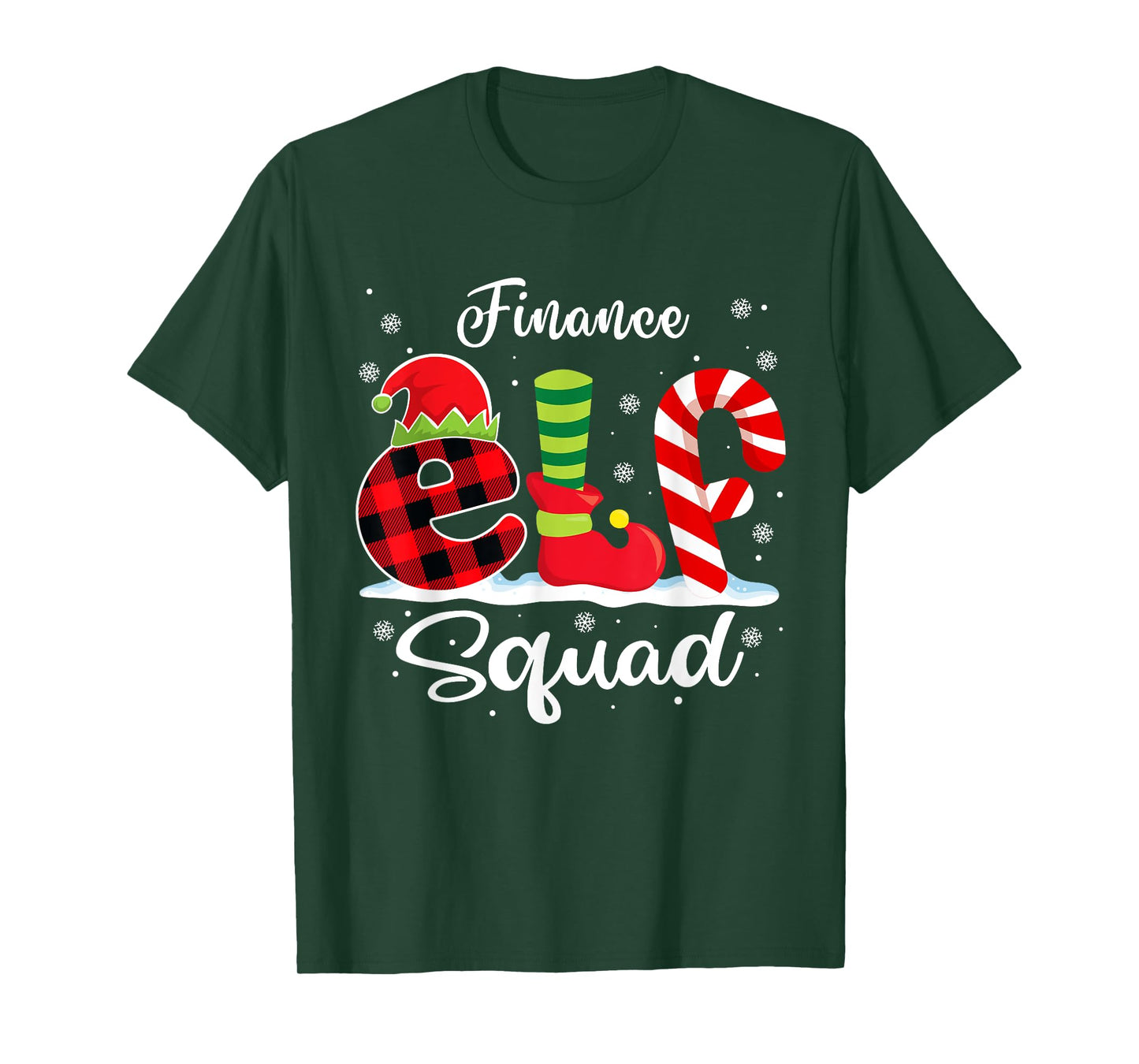 Finance Elf Squad Christmas Finance Analyst Matching T-Shirt