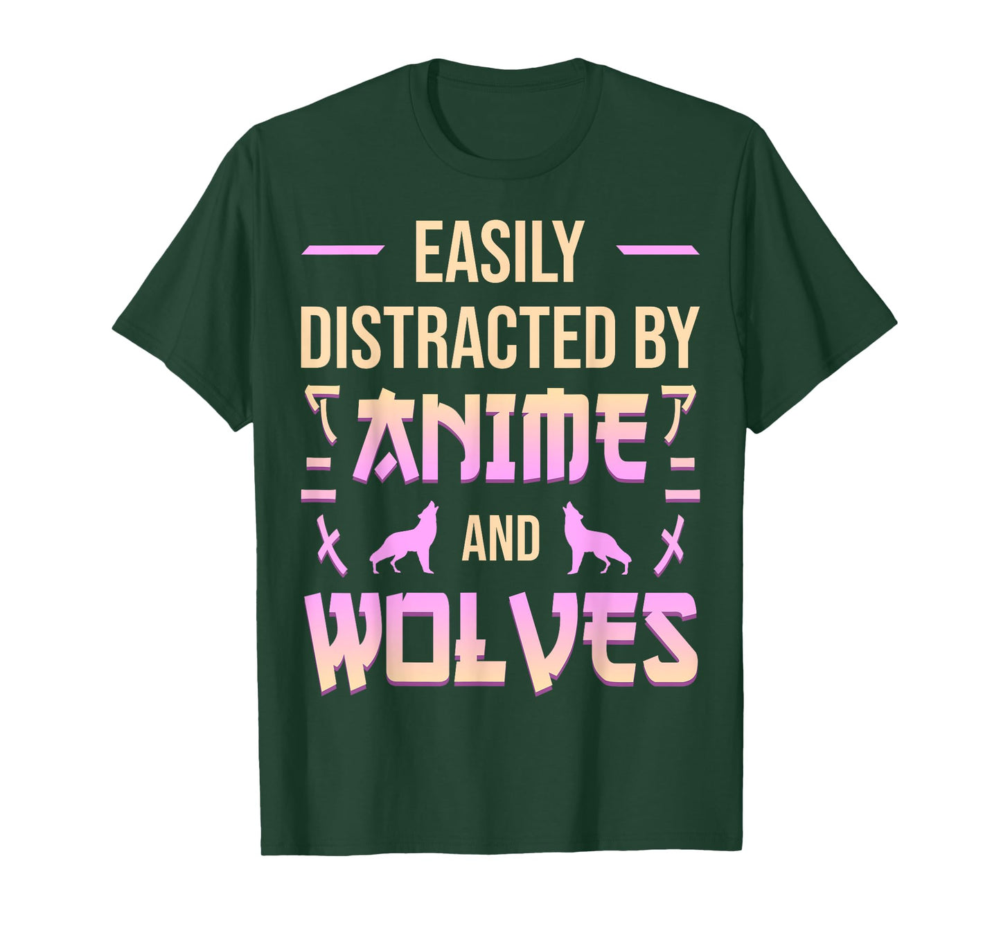 Anime And Wolves Kawaii Anime Lover Japanese Otaku Wolf T-Shirt