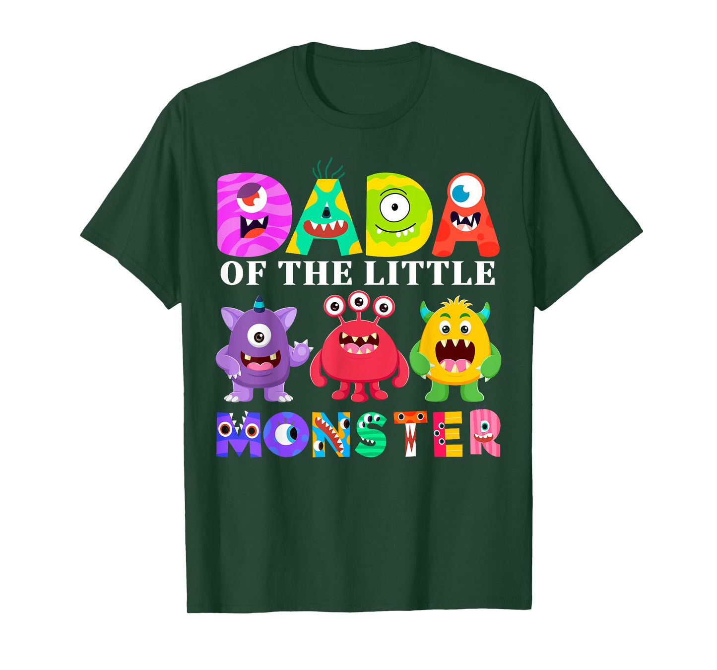 Dada Little Monster Kids 1st Birthday Party Family Monster T-Shirt