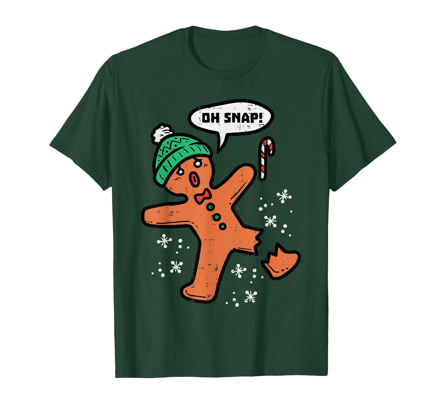 Oh Snap Gingerbread Man Funny Christmas Xmas Men Women Kids T-Shirt