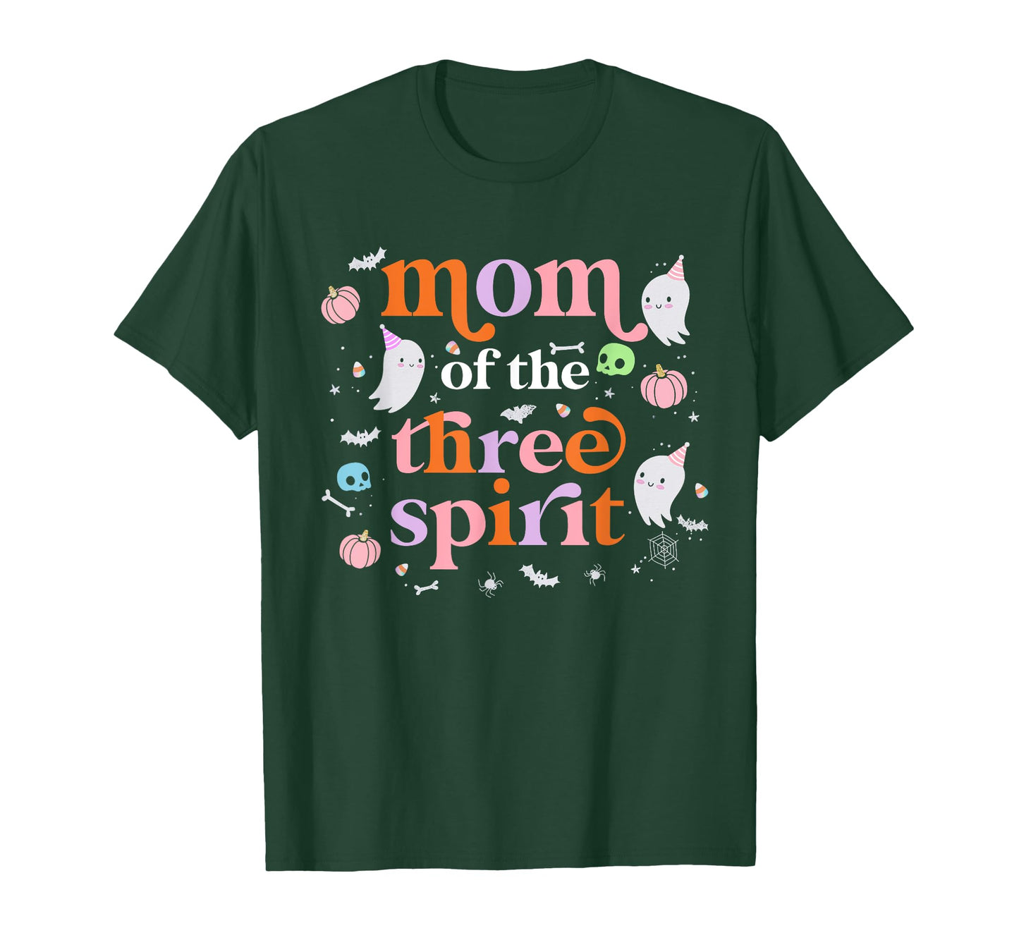 Mom of The Three Spirit Halloween 3rd Birthday Boy Ghost T-Shirt