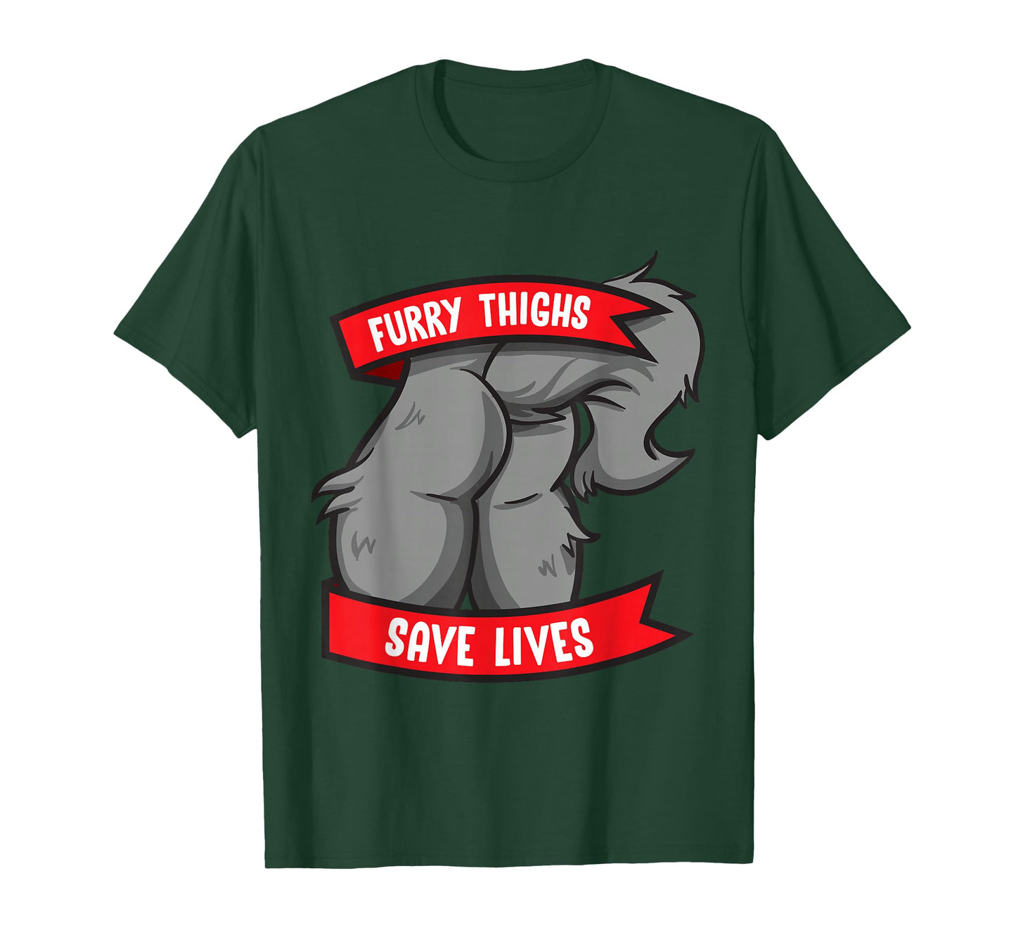 Wolf Furry Thighs Save Lives Proud Furry Pride Fandom T-Shirt