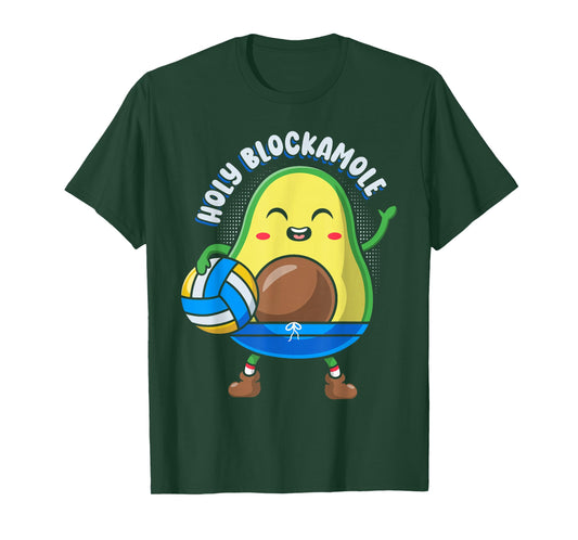 Funny Volleyball Avocado Lover Holy Blockamole T-Shirt