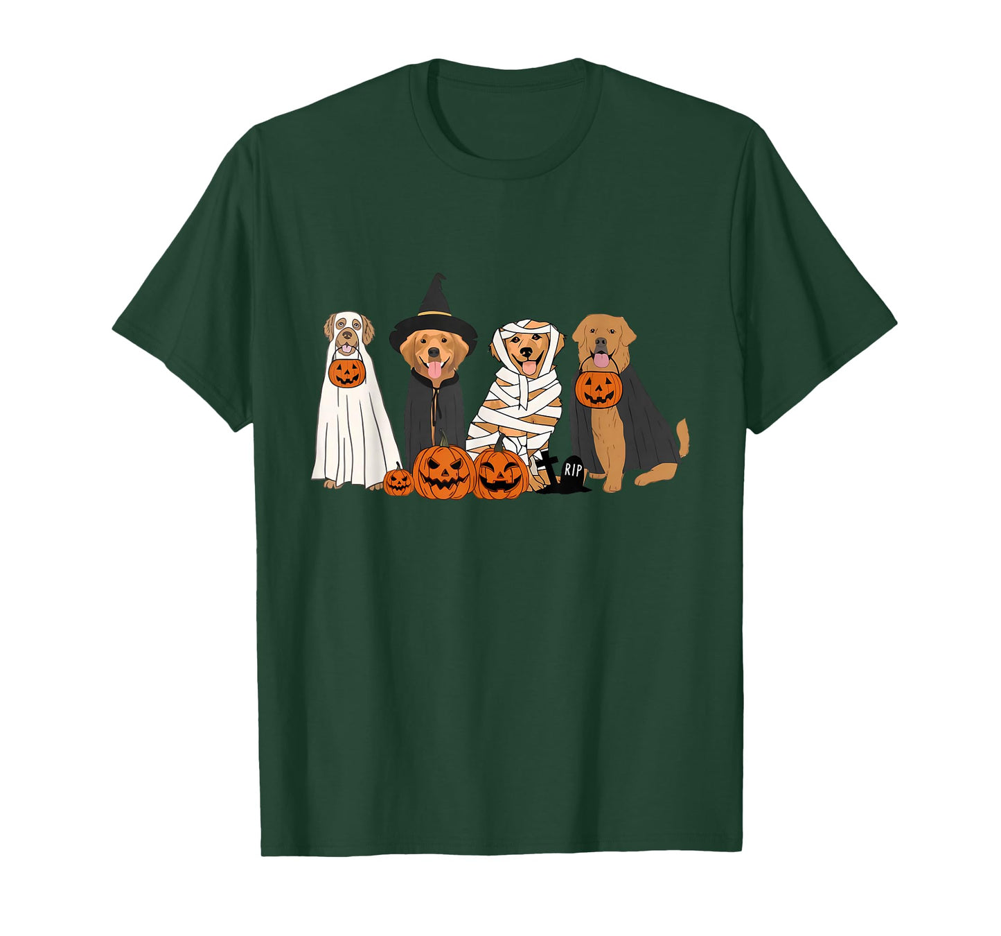 Funny Golden Retriever Dog Ghost In Boo Sheet Halloween T-Shirt
