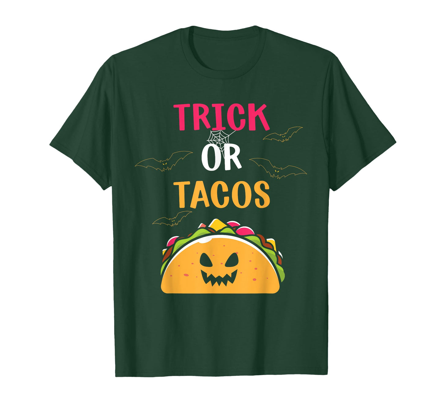 Trick or Tacos funny Halloween Mexican Food Men Women Kids T-Shirt