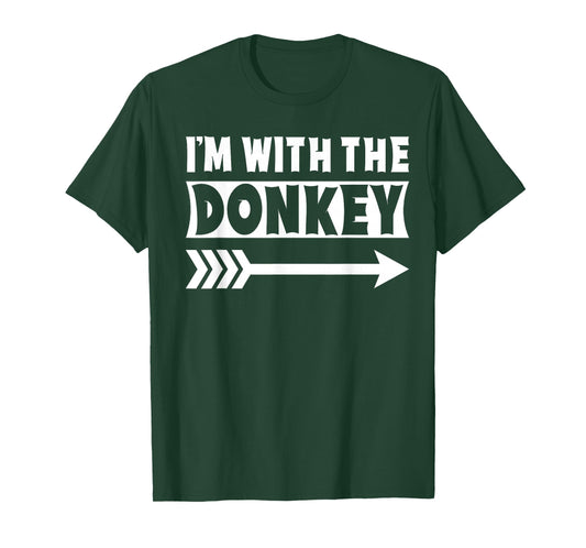 I'm With The Donkey Halloween Costume Donkey Halloween T-Shirt