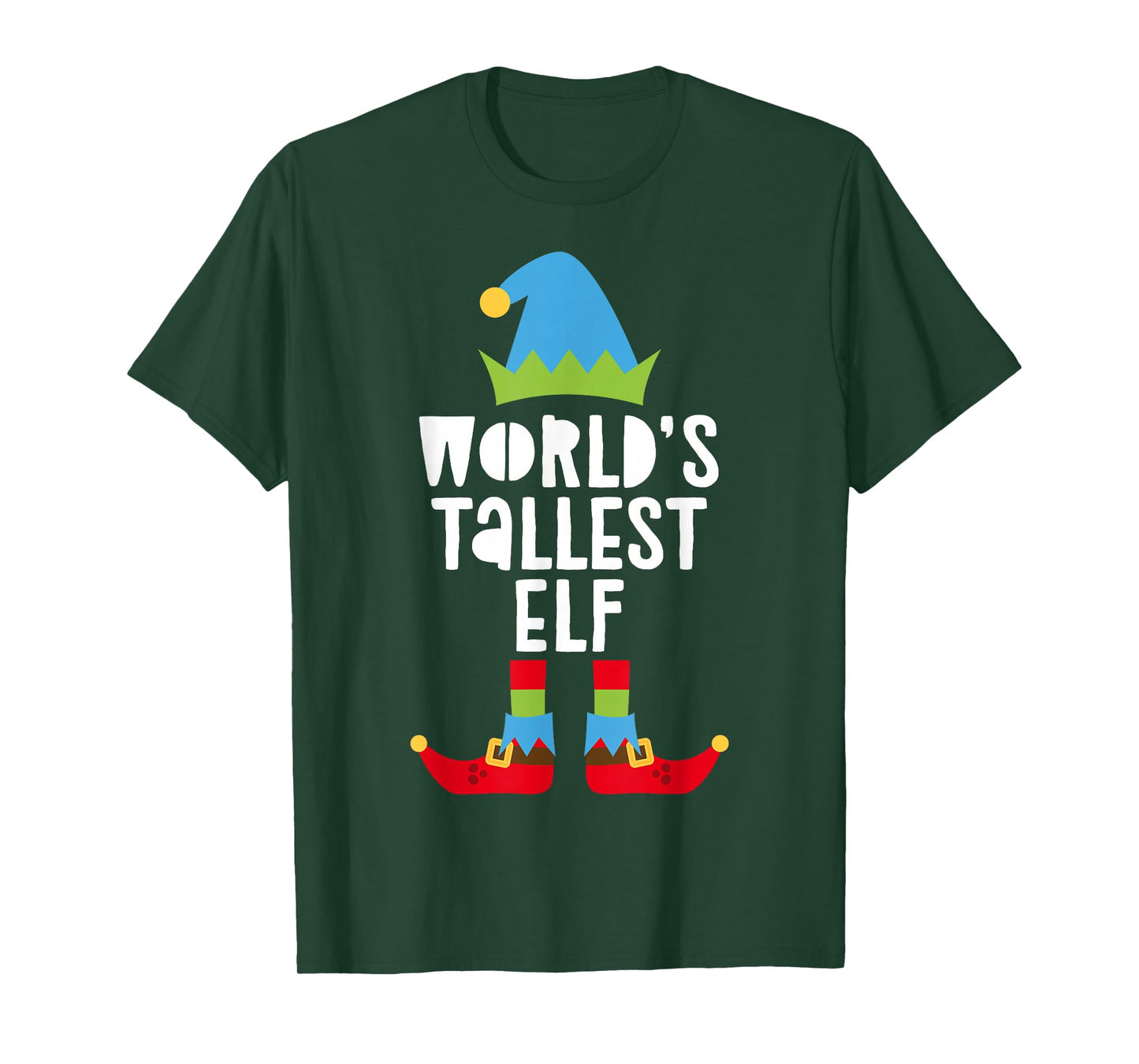 World's Tallest Elf Shirt Men Matching Christmas Elf Pajamas T-Shirt
