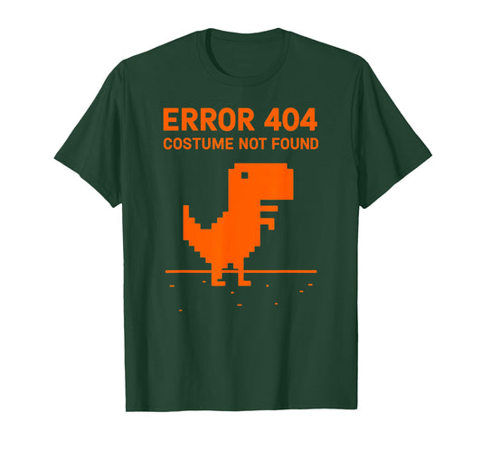 Error 404 Costume Not Found Funny Programmer Halloween Dino T-Shirt