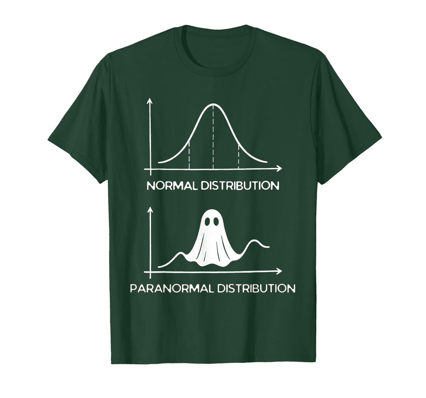 Funny Math Paranormal Distribution Halloween Joke T-Shirt