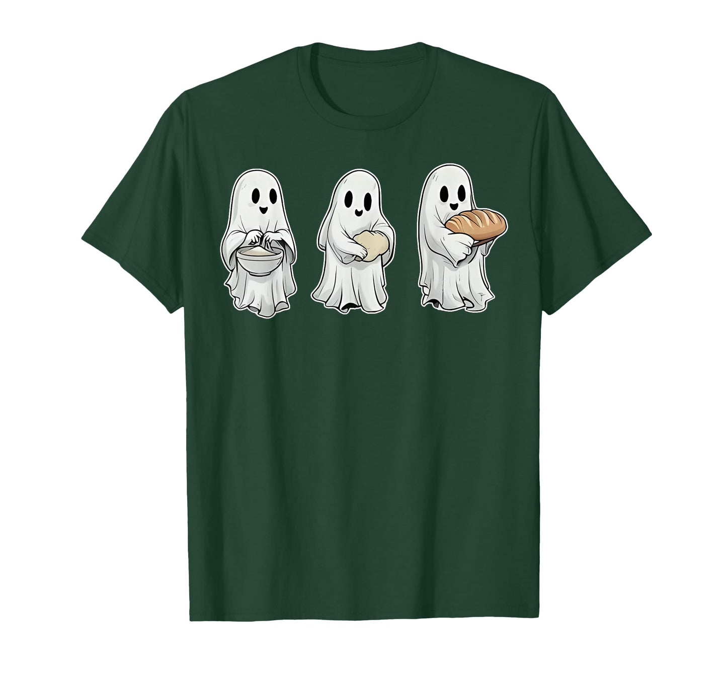 Sourdough Bread Halloween Cute Ghost Homemaker Baking Baker T-Shirt