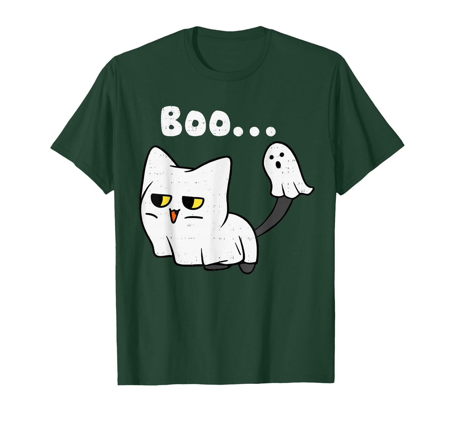 Cat Boo Ghost Cute Kitty Spooky Funny Halloween Meow Pet T-Shirt