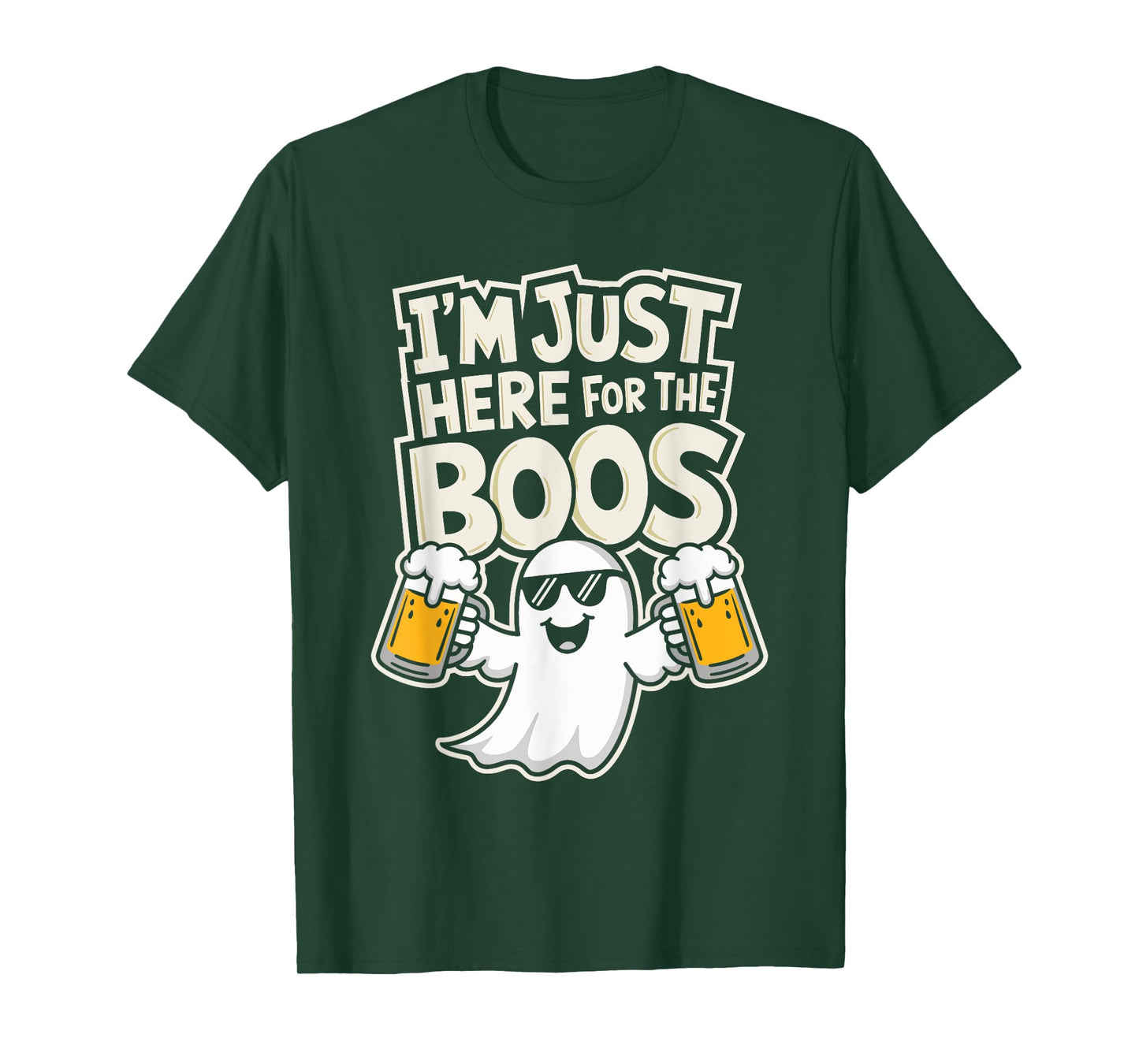 I'm Just Here for The Boos Ghost Beer Halloween Party Men T-Shirt
