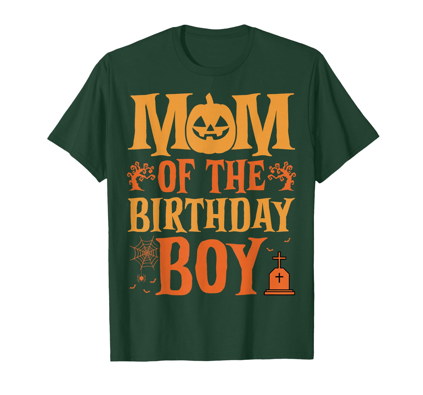 Mom of the Birthday Boy Ghost Spooky Pumkin Halloween T-Shirt