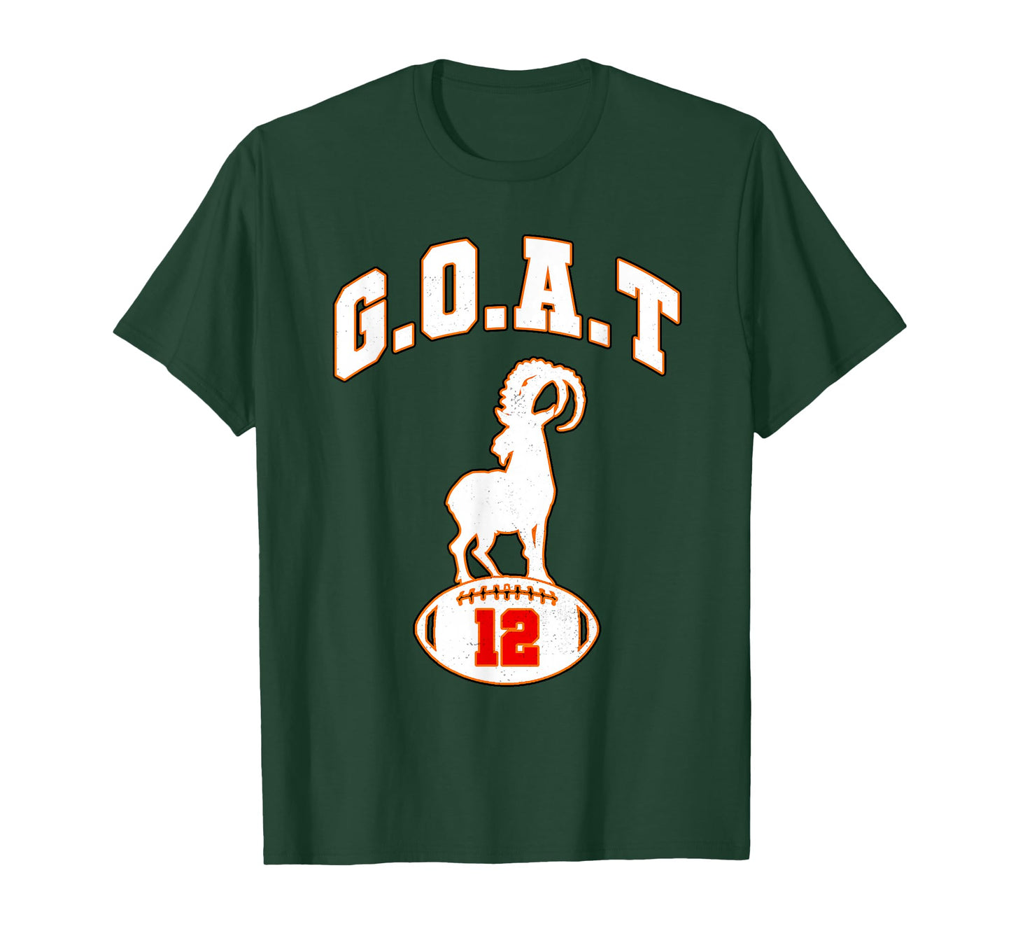 Vintage Distressed GOAT 12 Football T-Shirt