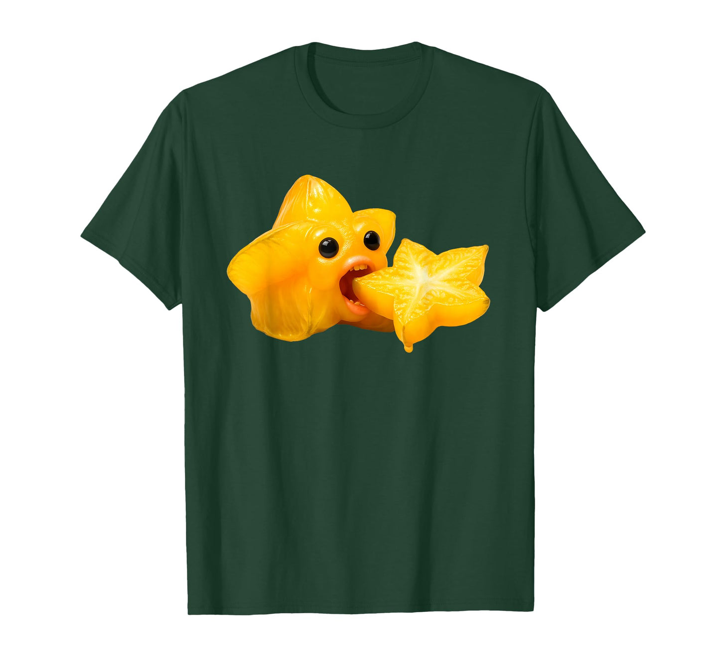 Niche Fruits Funny Starfruit Monster Brainrot Surreal T-Shirt