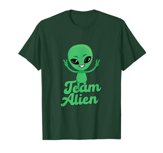 For Alien Aliens Lovers Green Alien Meme Team Alien Skin T-Shirt