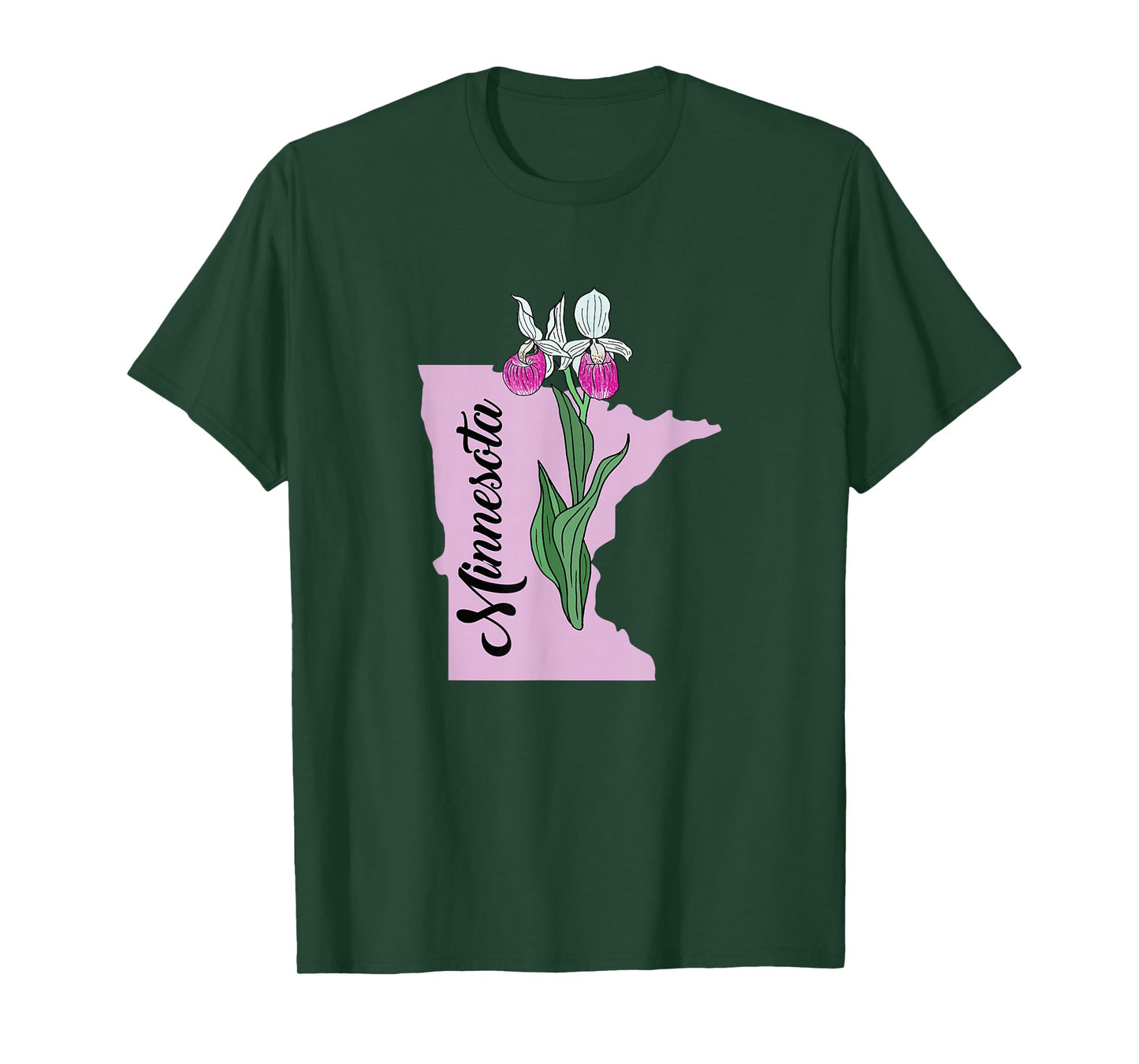 Minnesota Flower Pink Lady's Slipper T-Shirt