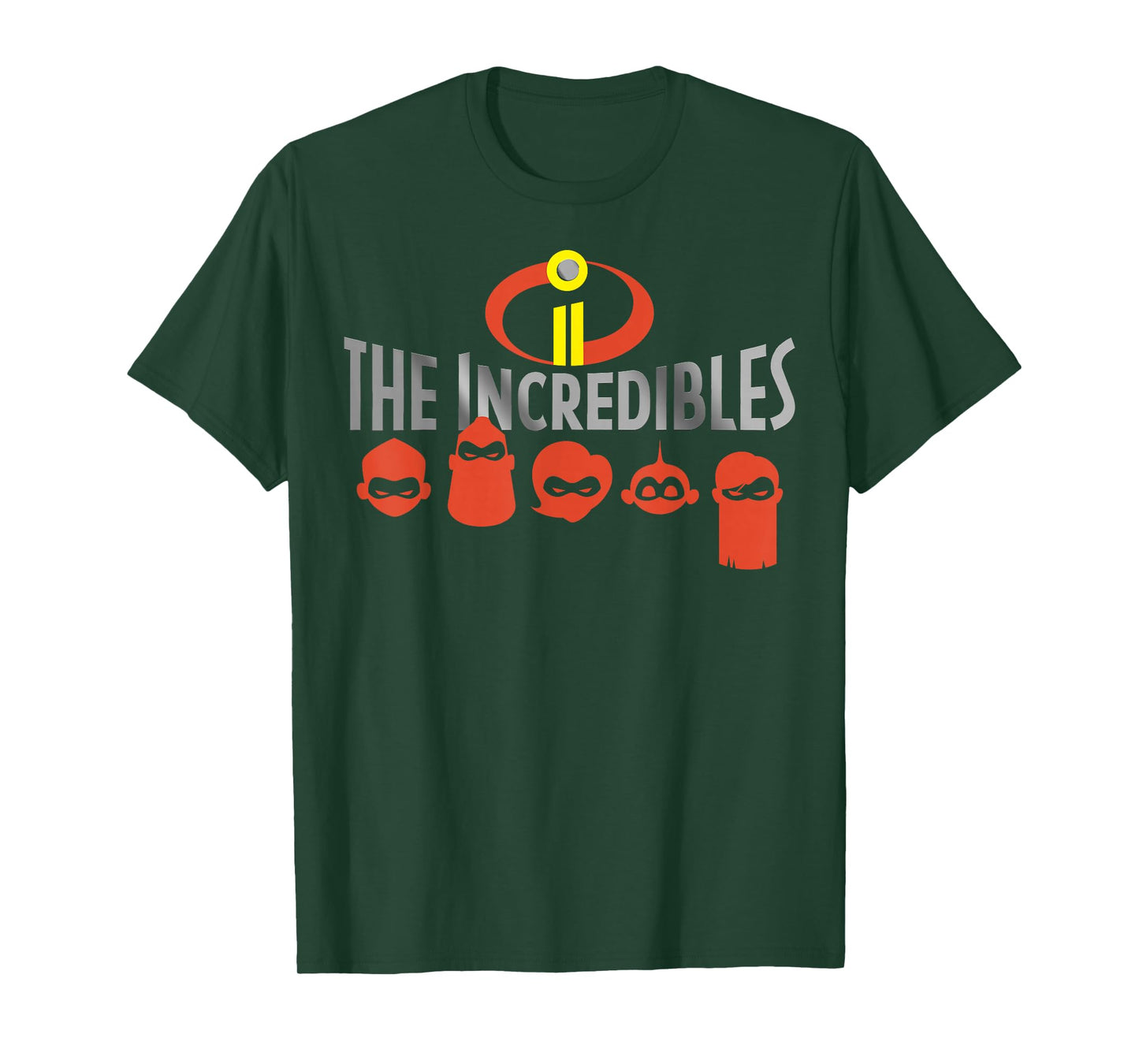 Disney Pixar Incredibles 2 Silhouette Faces Graphic T-Shirt T-Shirt