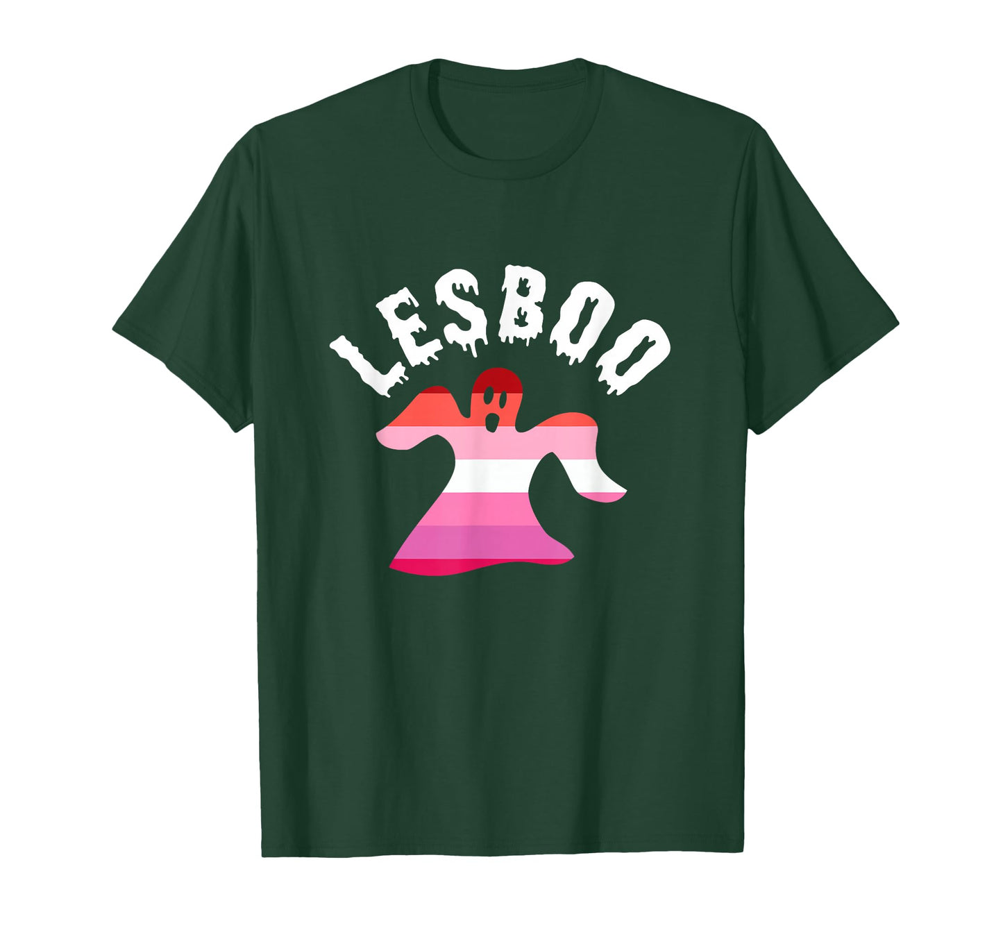 Lesboo Lesbian Ghost Spooky Halloween Funny LGBT Pride T-Shirt