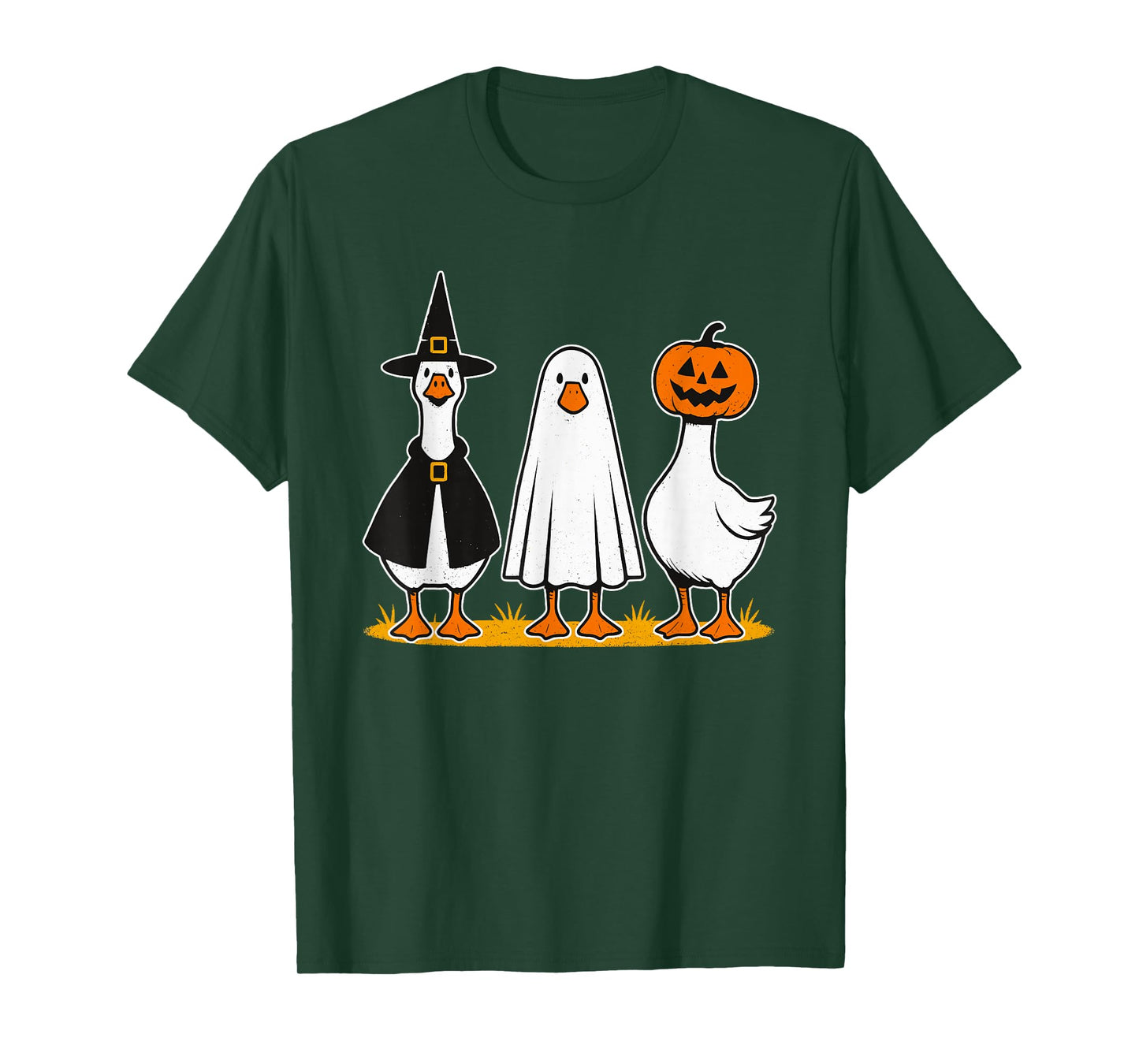 Goose Witch Ghost Pumpkin Men Women Kids Funny Halloween T-Shirt