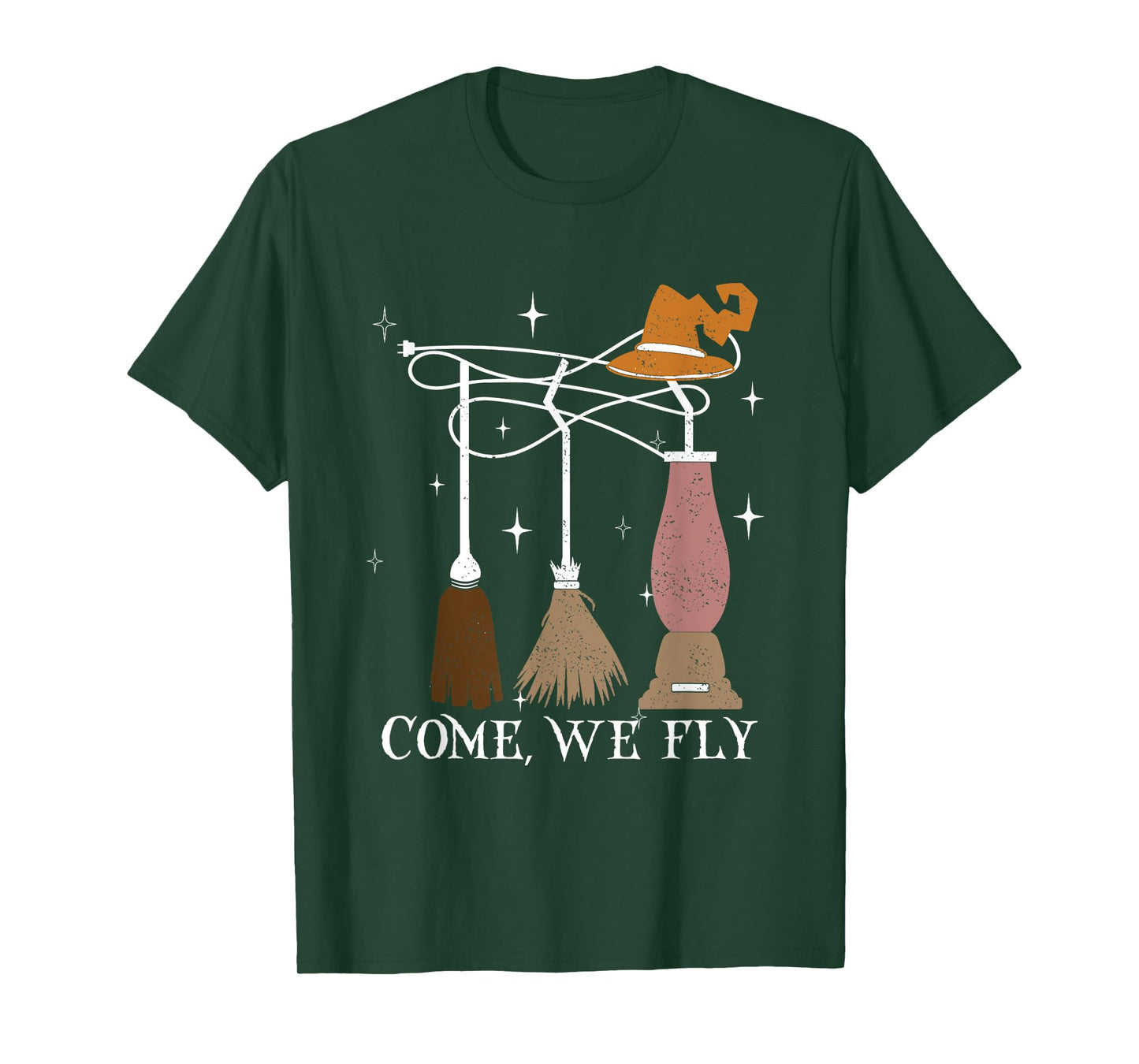 Come We Fly Funny Happy Halloween Witch T-Shirt