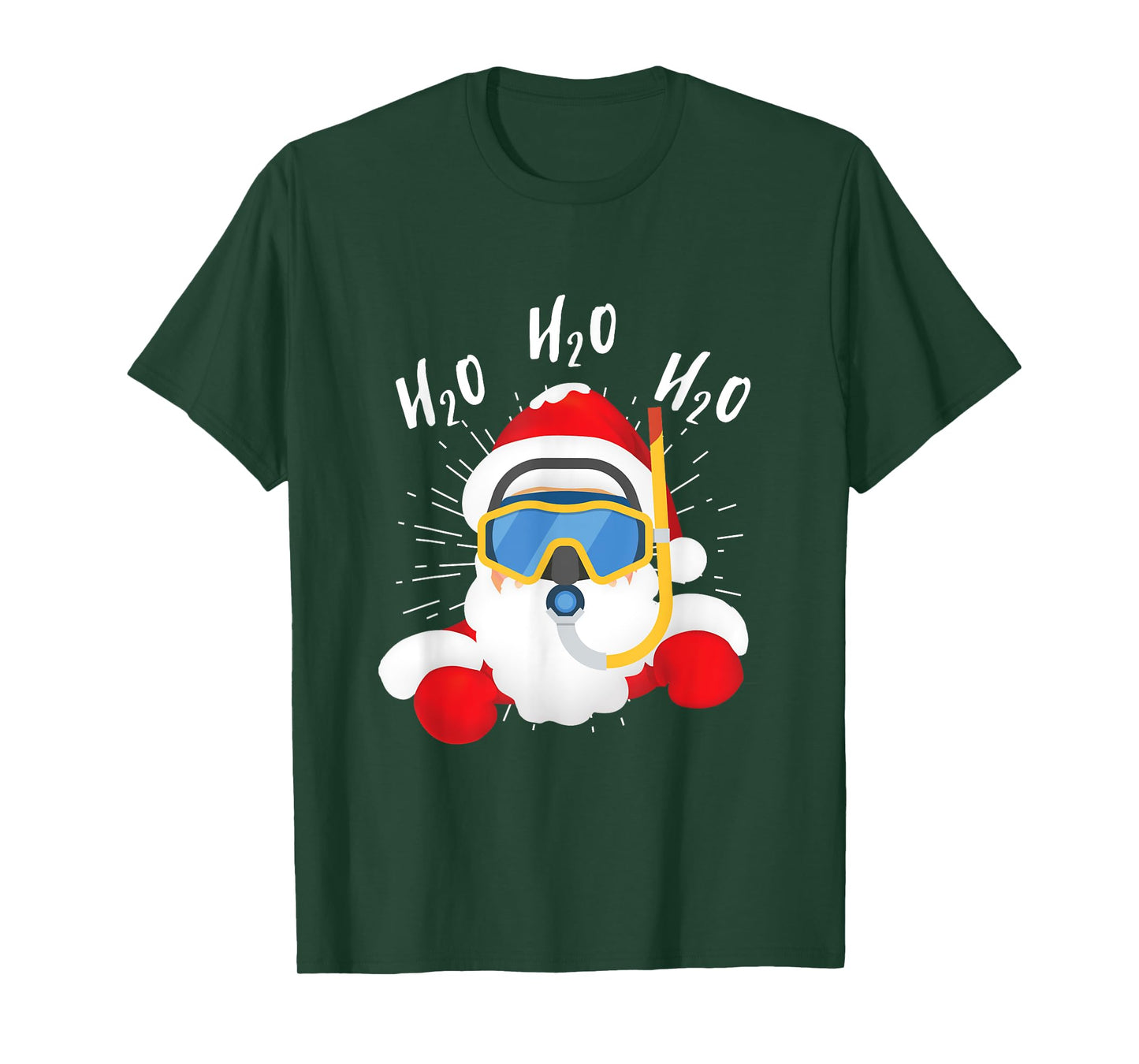 H2o Santa Claus Snorkeling Diving Chistmas Season T-Shirt