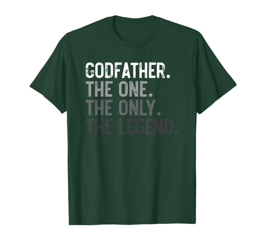 Mens Godfather One Only Legend Father's Day for Grandpa T-Shirt