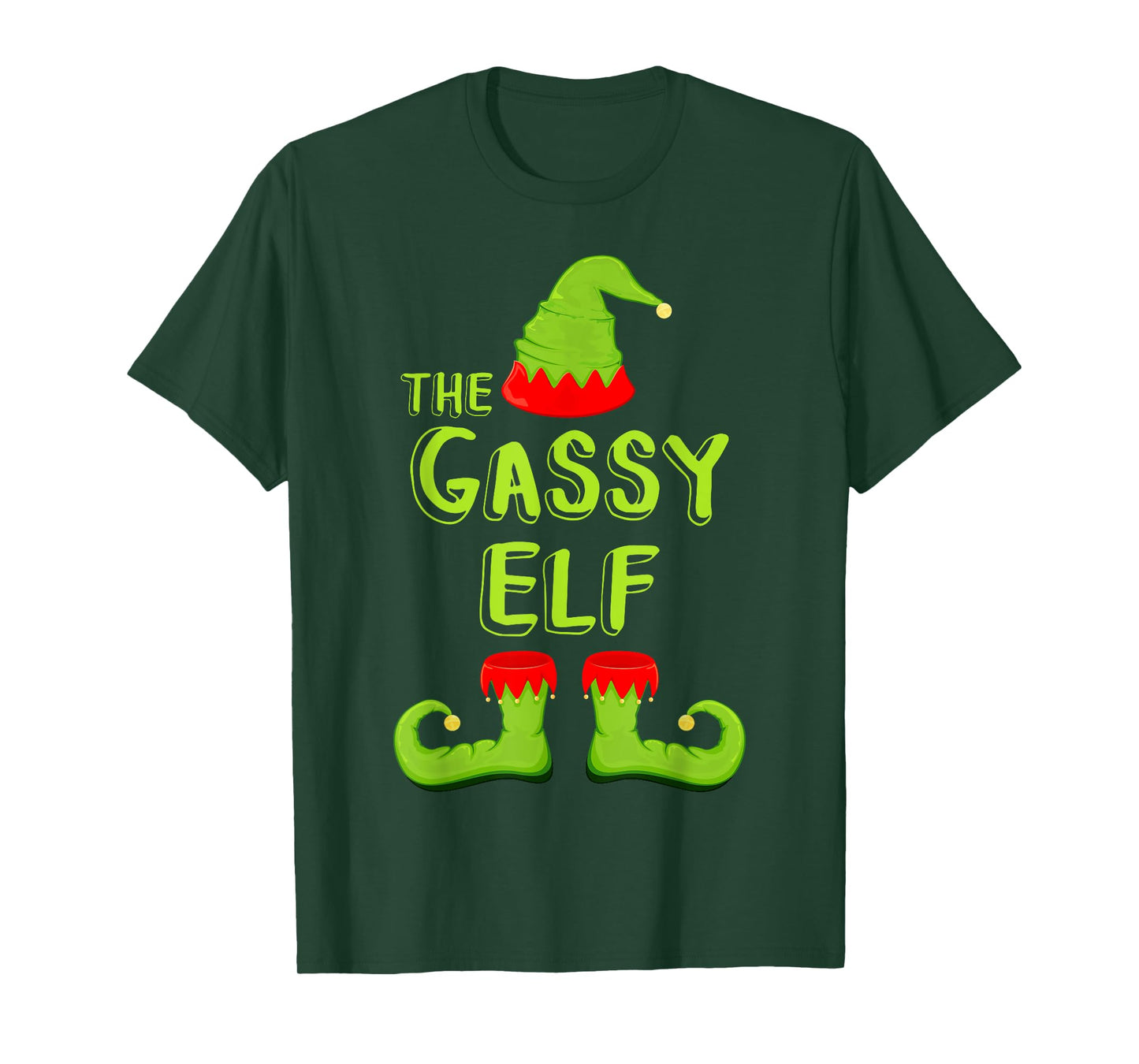 The Gassy Elf T-Shirt Matching Christmas Elf Shirt T-Shirt
