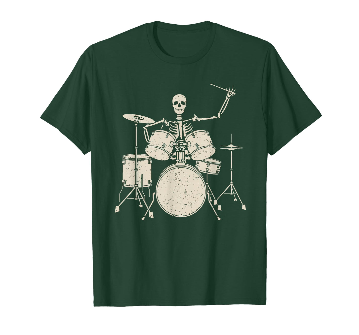 Halloween Skeleton Playing Drum Shirt Cute Funny Drums Gift T-Shirt