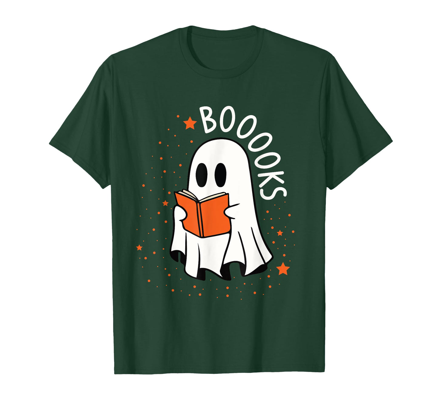 Ghost Reading Books Boooks Halloween Teacher Boook T-Shirt for Men Women Kids