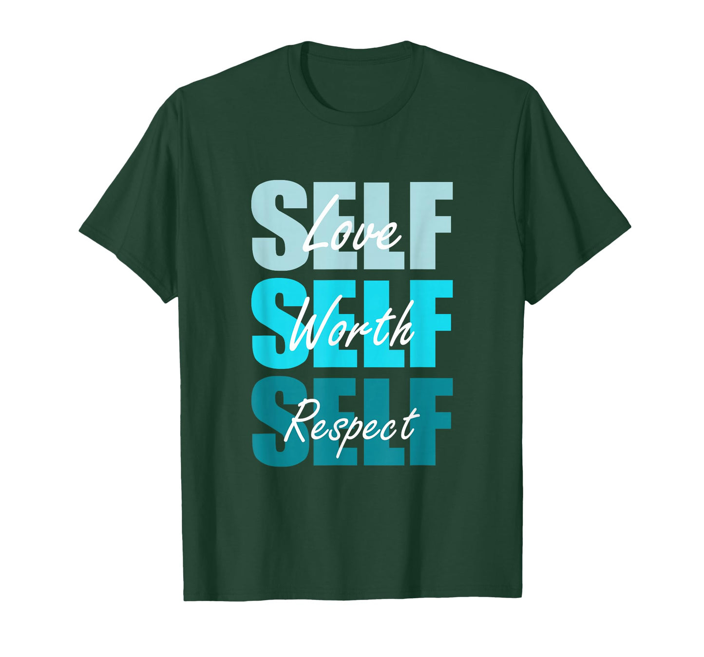 Turquoise Self-ish X 3 Turquoise Color Graphic T-Shirt