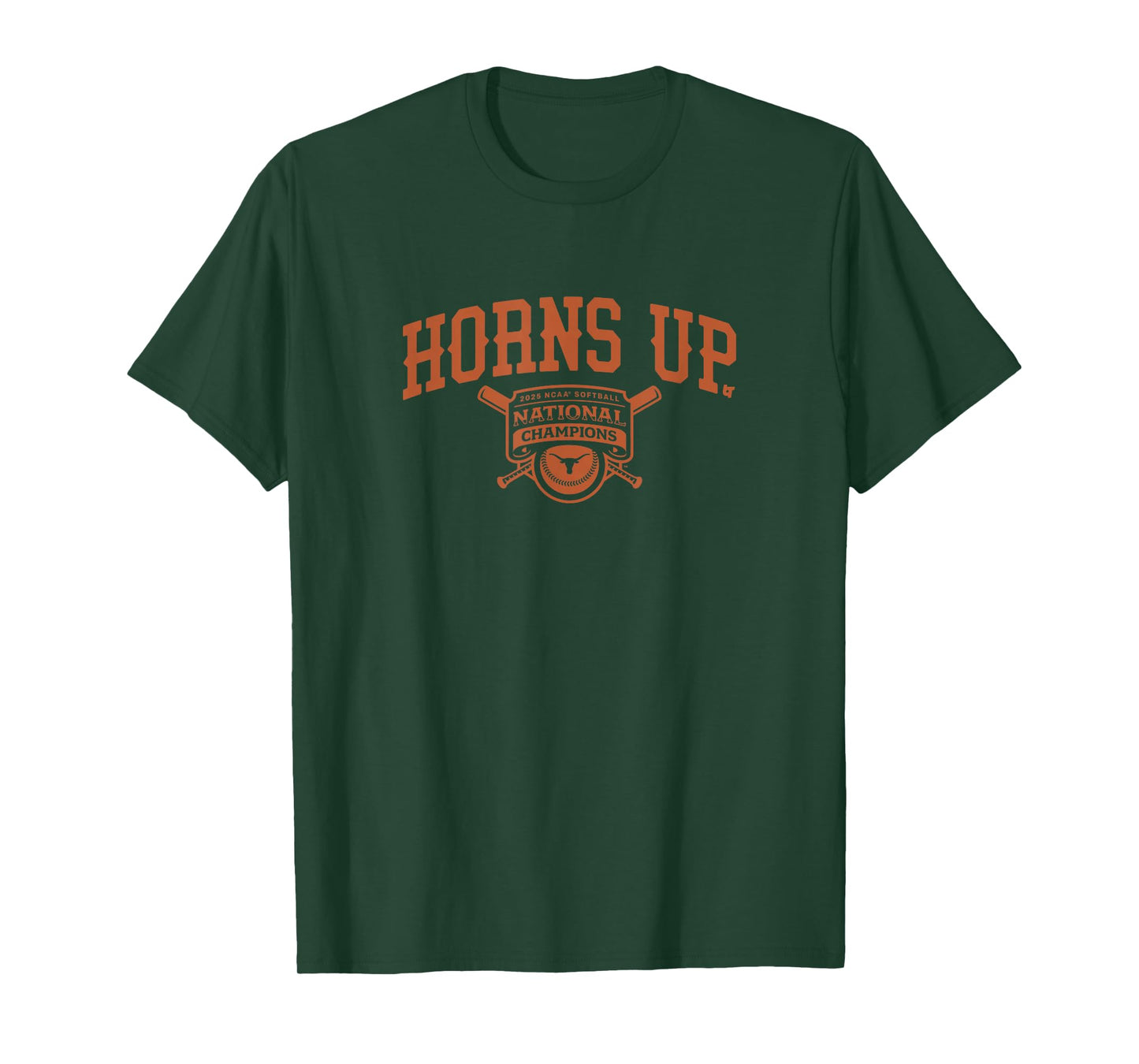Texas Longhorns - Horns Up National Champs - NCAA Softball T-Shirt