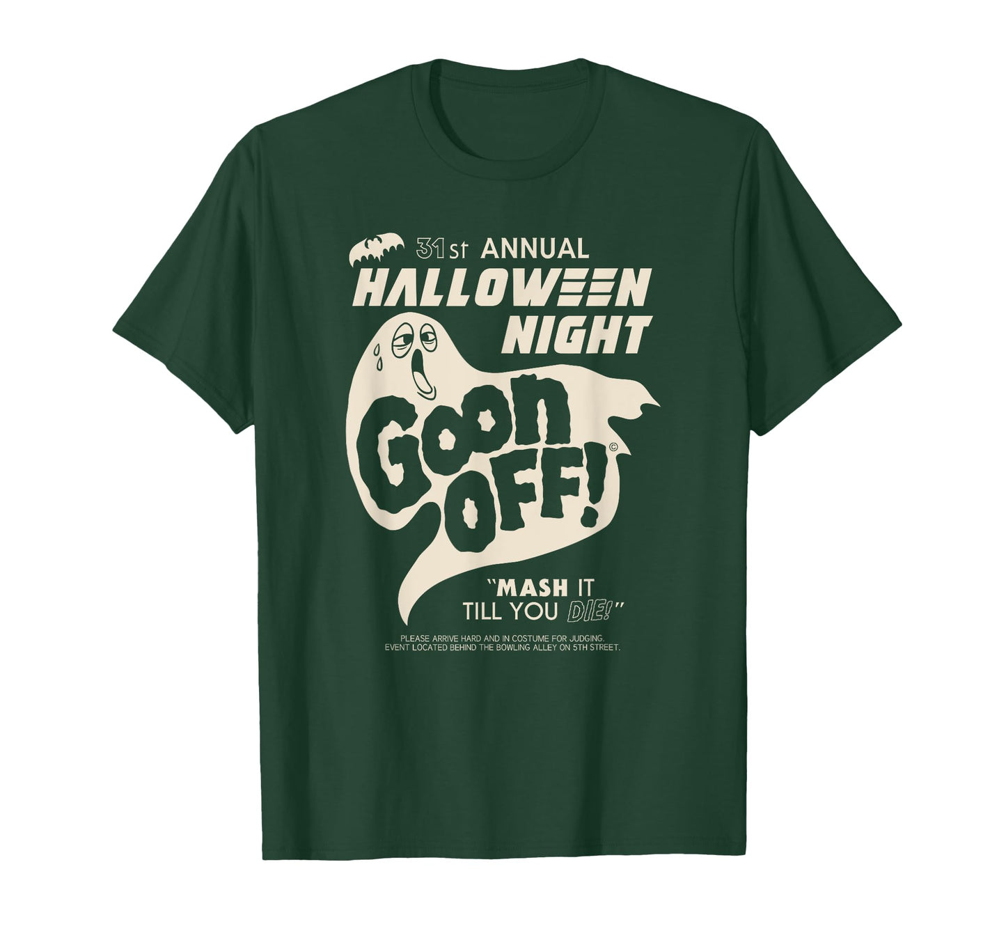 Goon Off, Halloween Night, Funny Ghost Halloween Goth T-Shirt