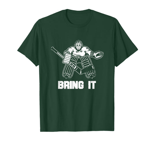 Funny Ice Hockey Player Gift Goalie Apparel Graphic T-Shirt
