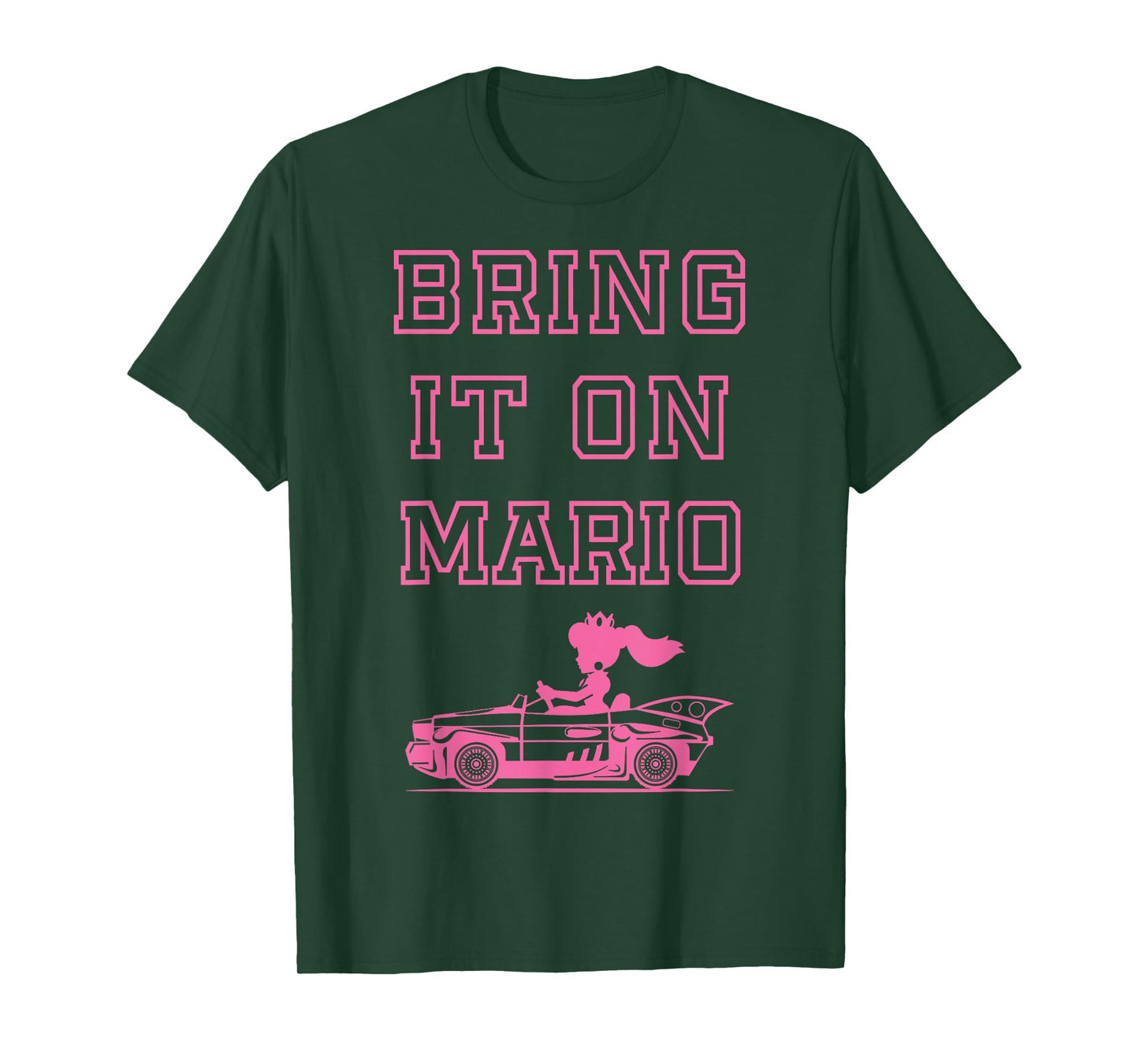 Mario Kart Peach Outline Poster Bring It On Mario T-Shirt