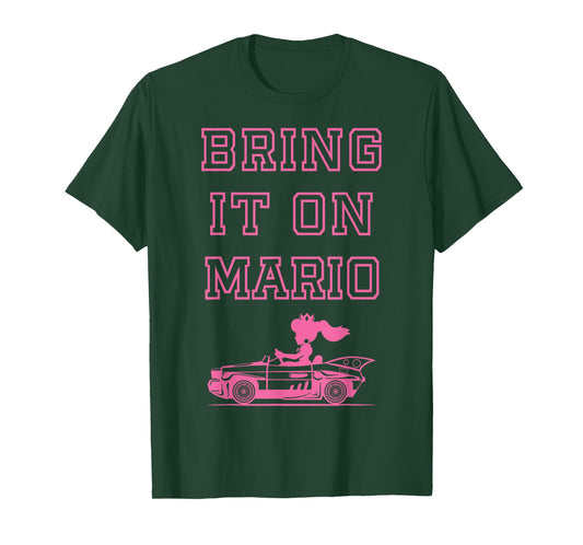 Mario Kart Peach Outline Poster Bring It On Mario T-Shirt