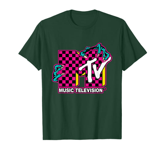 MTV Retro Vintage Checkered Monster Hands T-Shirt