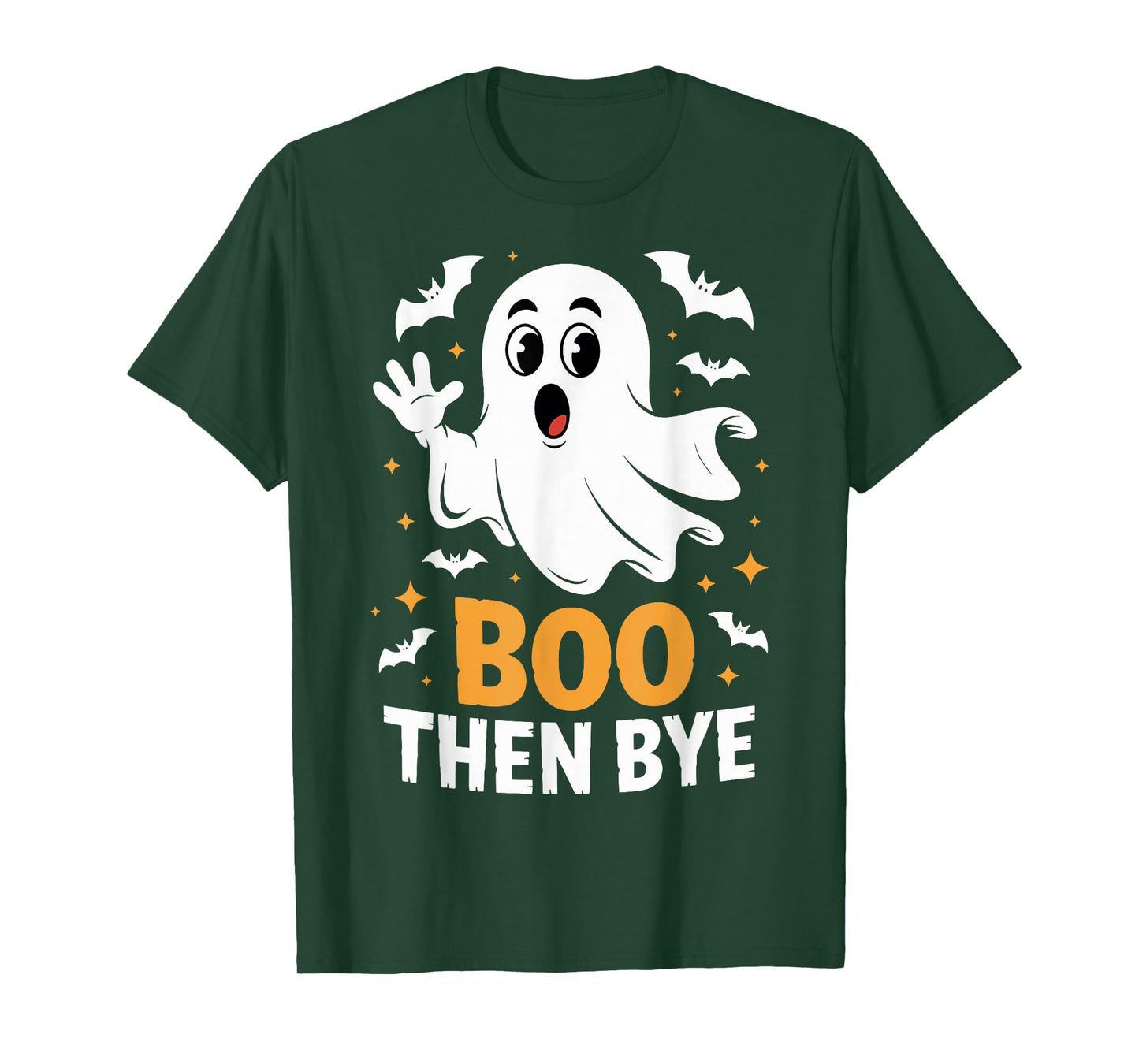 Boo Then Bye Humor Costume Party Funny Halloween Ghost T-Shirt