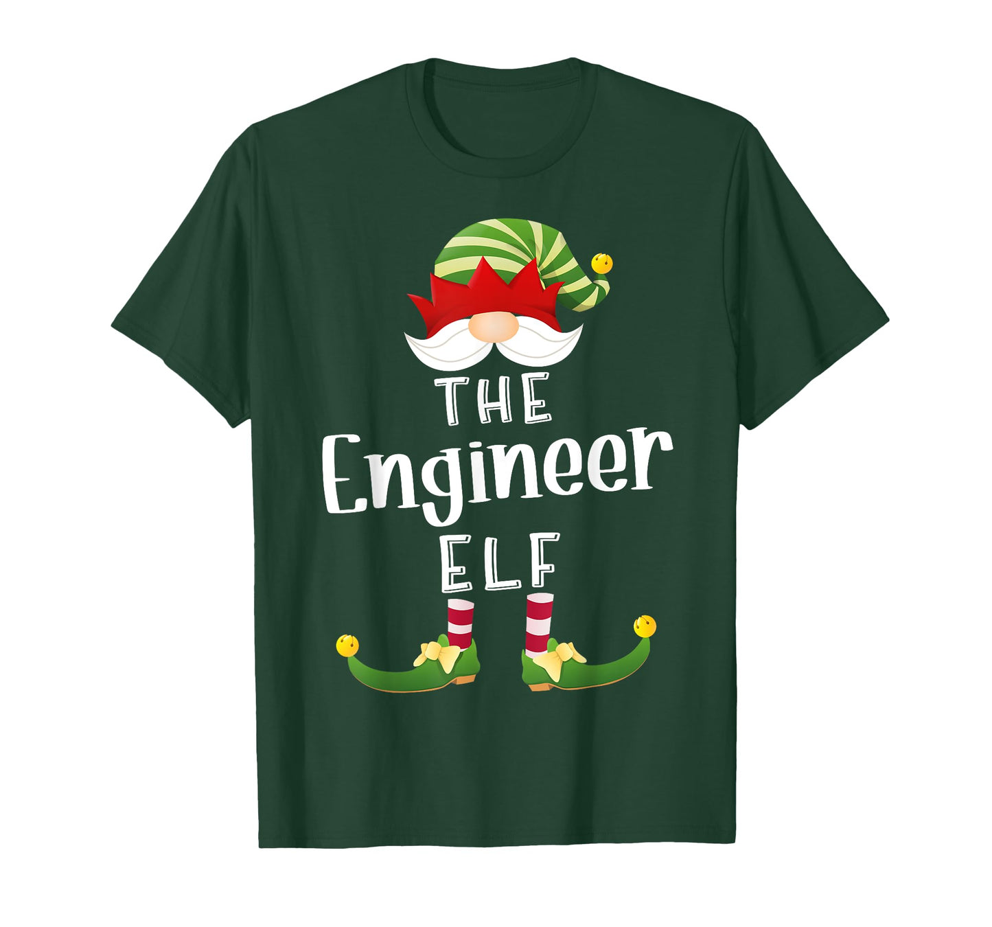 Engineer Elf Group Christmas Funny Pajama Party T-Shirt