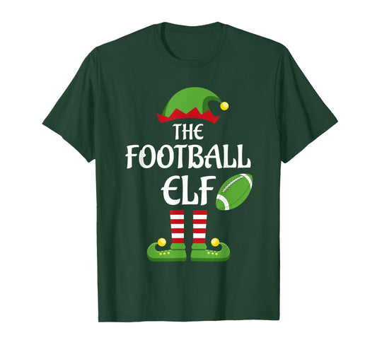 Football Elf Family Matching Group Christmas T-Shirt