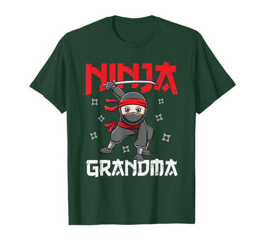 Ninja Grandma Family Matching Ninja Birthday Party T-Shirt