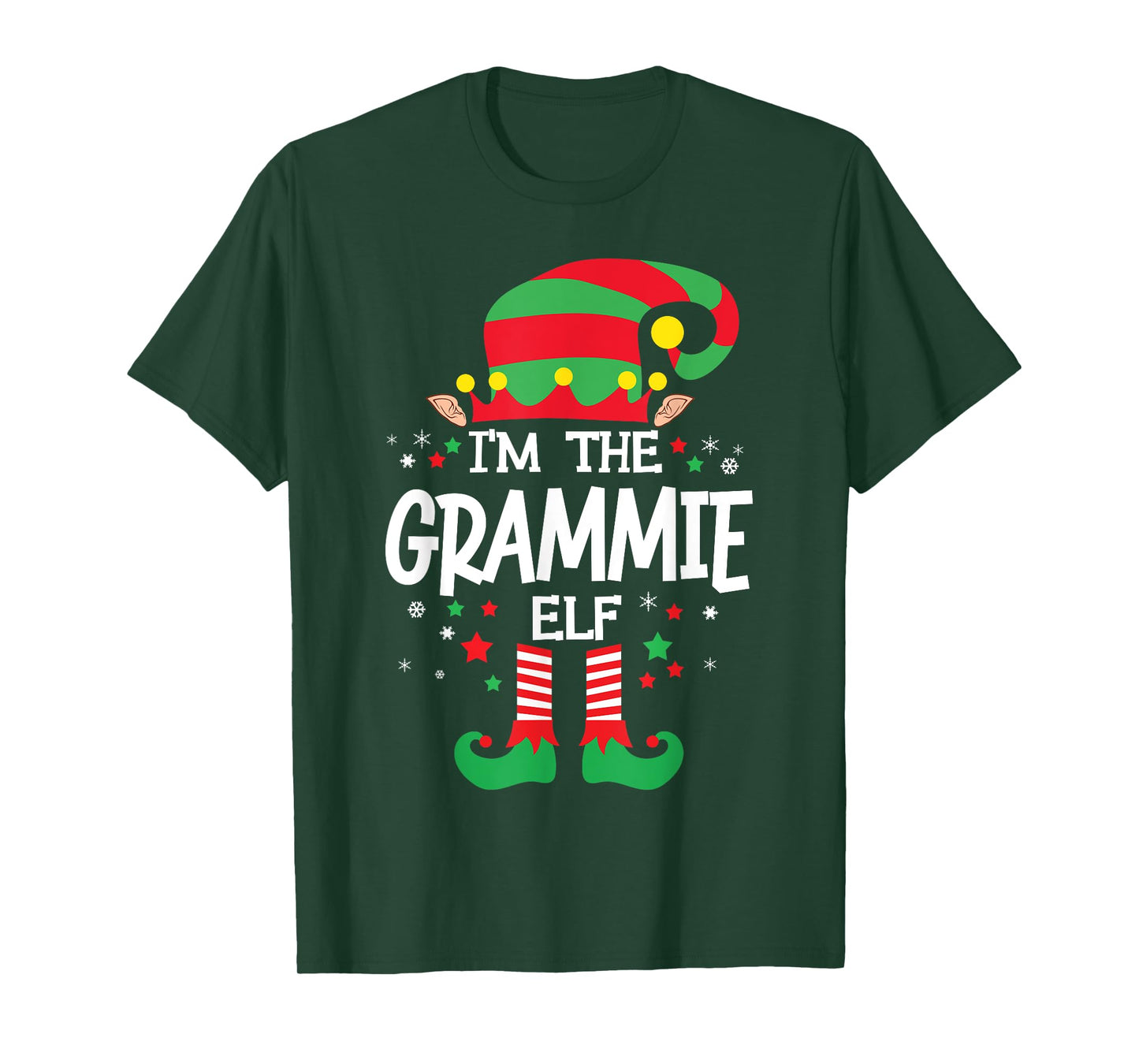 I'm the Grammie Elf Family Group Matching Christmas Pajama T-Shirt
