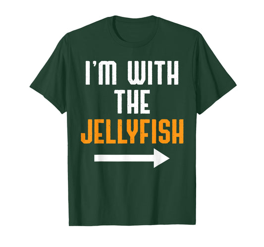 I'm With The Jellyfish Shirt Costume Funny Halloween Couple T-Shirt