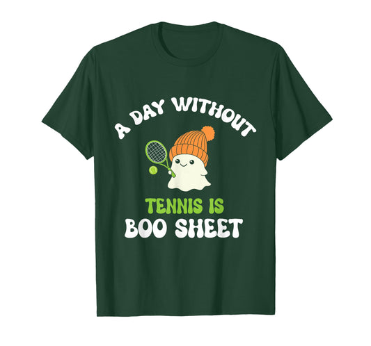 Funny Halloween A Day Without Tennis Is Boo Sheet T-Shirt
