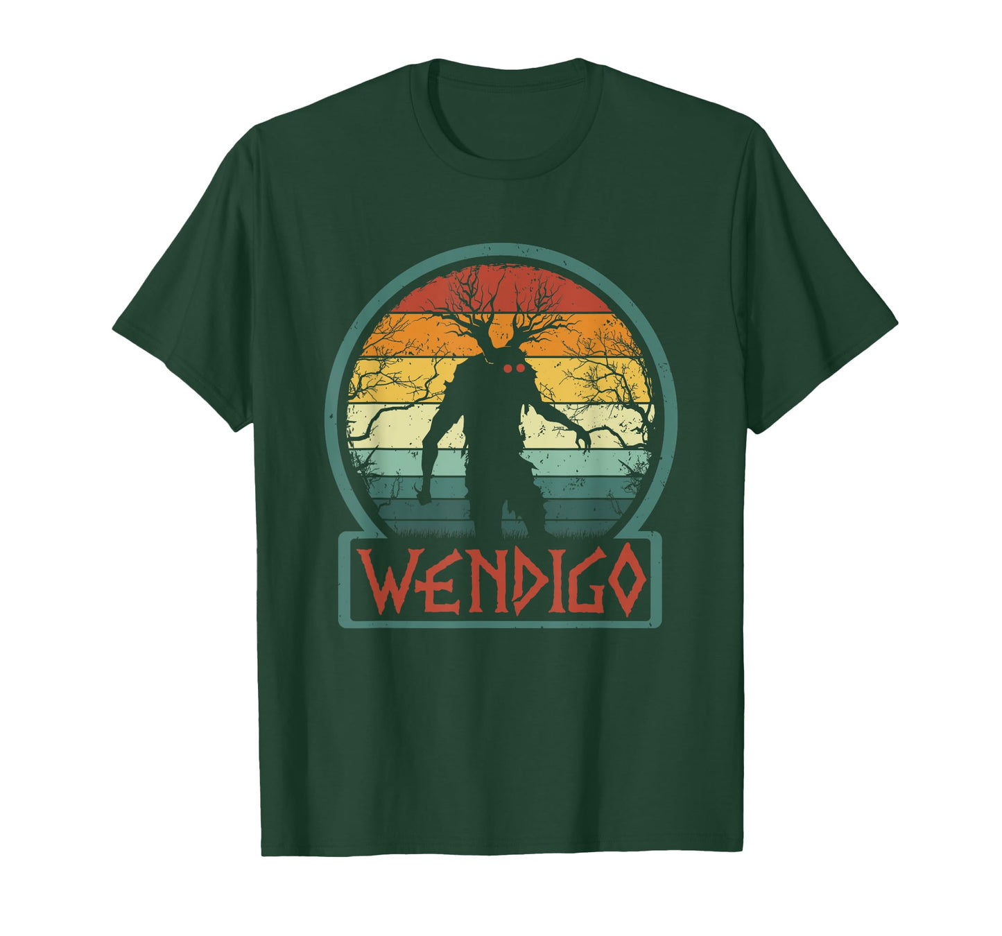 Retro Wendigo - Cool Vintage Skinwalker Cryptid Monster T-Shirt