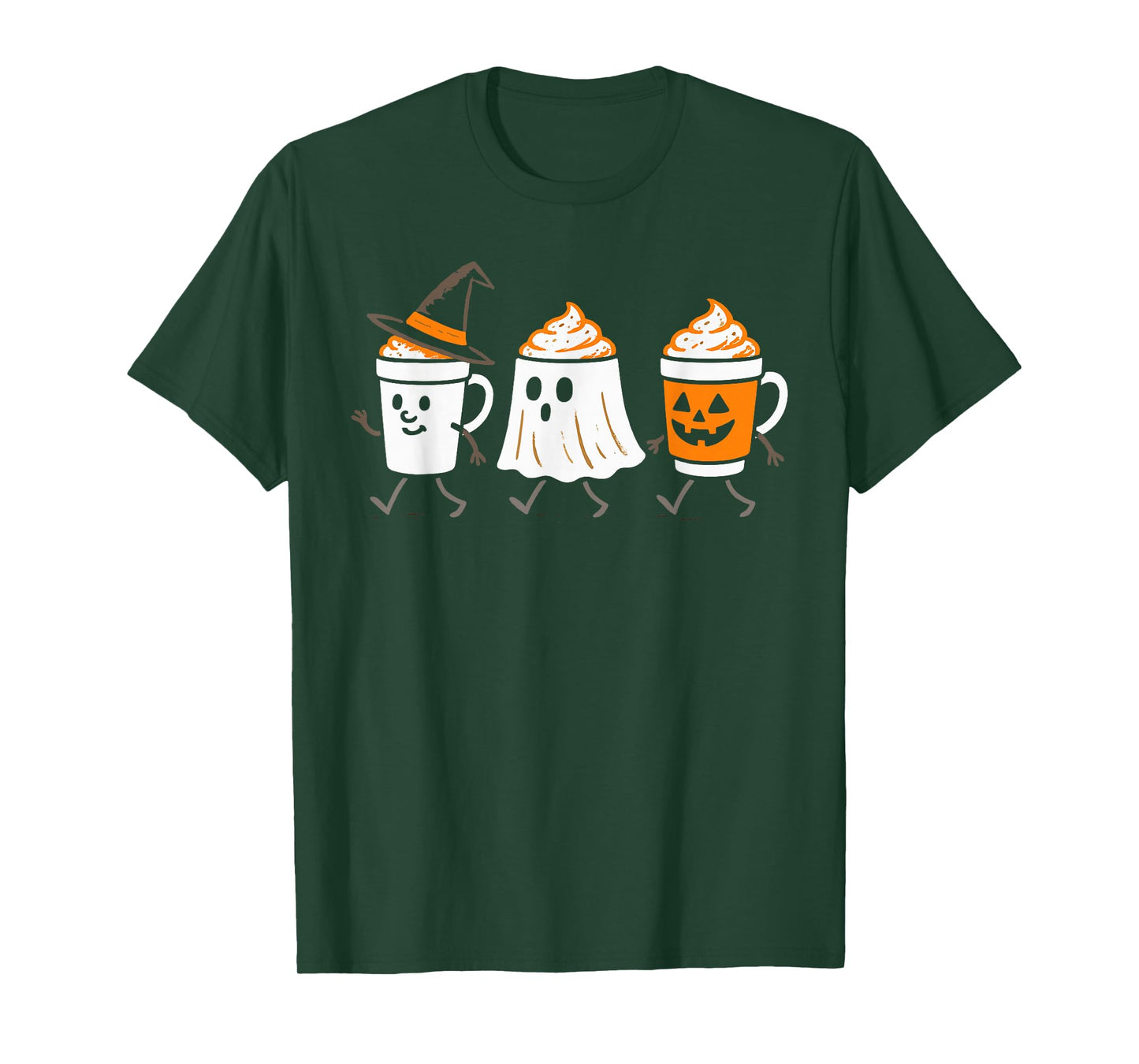 Cute Pumpkin Ghost Witch Men Women Kids Funny Halloween T-Shirt
